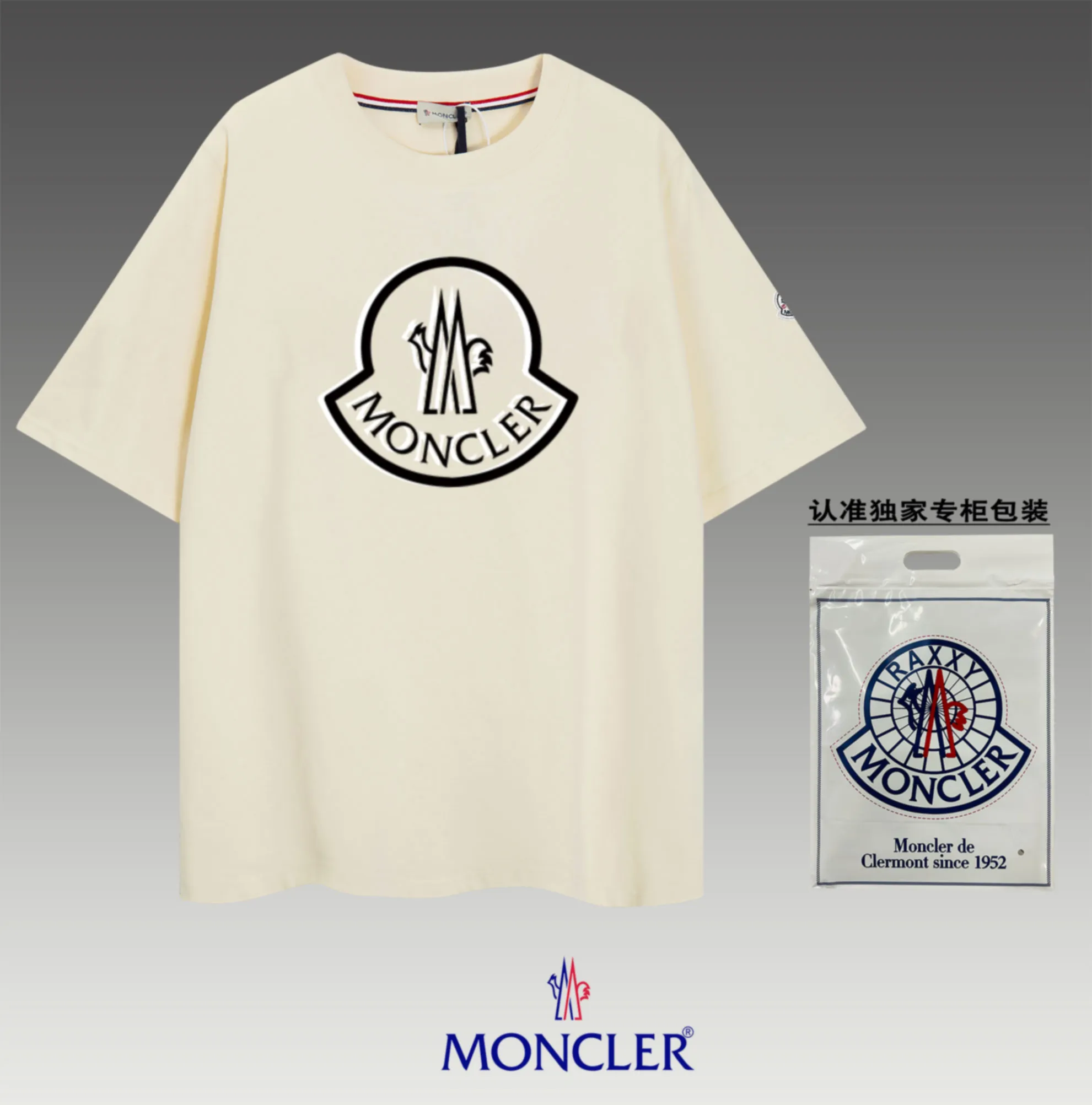 《Moncler~ 》2024New Arrival Quality T , Versatile Quality ！ ‼ 32 250G ‼ ， ， ， ， T 🤪 Sizes：S-M-L-XL-2XL ：Black White 、 Same Style